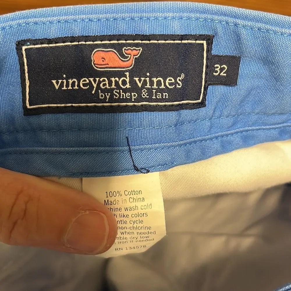 Vineyard Vines Embroidered Fish Skeletons, Regatta Blue Size 32